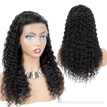 Shmily Brazilian Hair Human Water Wave Long Short 13x6 Lace Frontal Wigs For Black Women Virgin Remy Brazilian Hair Human Wig